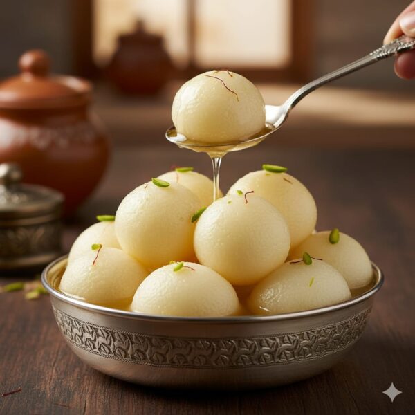 Rasgulla (White Rasgulla) | Buy Soft & Juicy White Rasgulla Online | Traditional Bengali Sweet – Desidoor