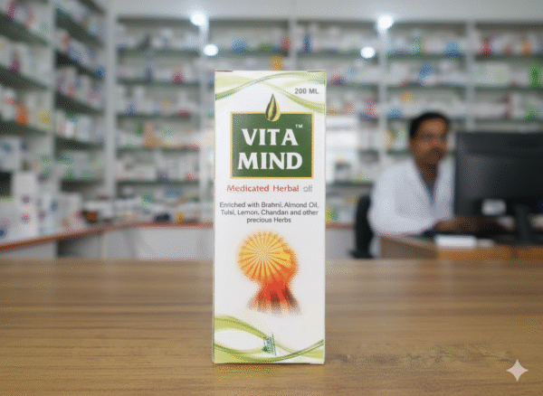 Vita Mind Oil – Ayurvedic Brain & Memory Tonic Oil for Sharp Mind and Relaxation